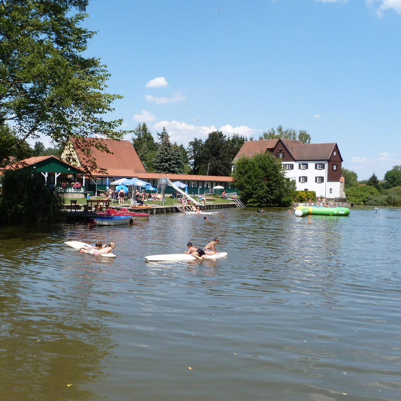 Bestes Badewetter am Wörnitzbad in Dinkelsbühl.