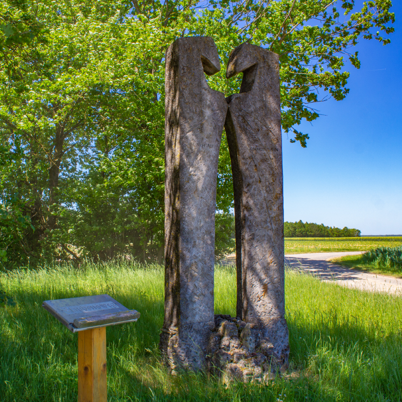 Stein auf dem Glaubensweg nahe Ohrenbach