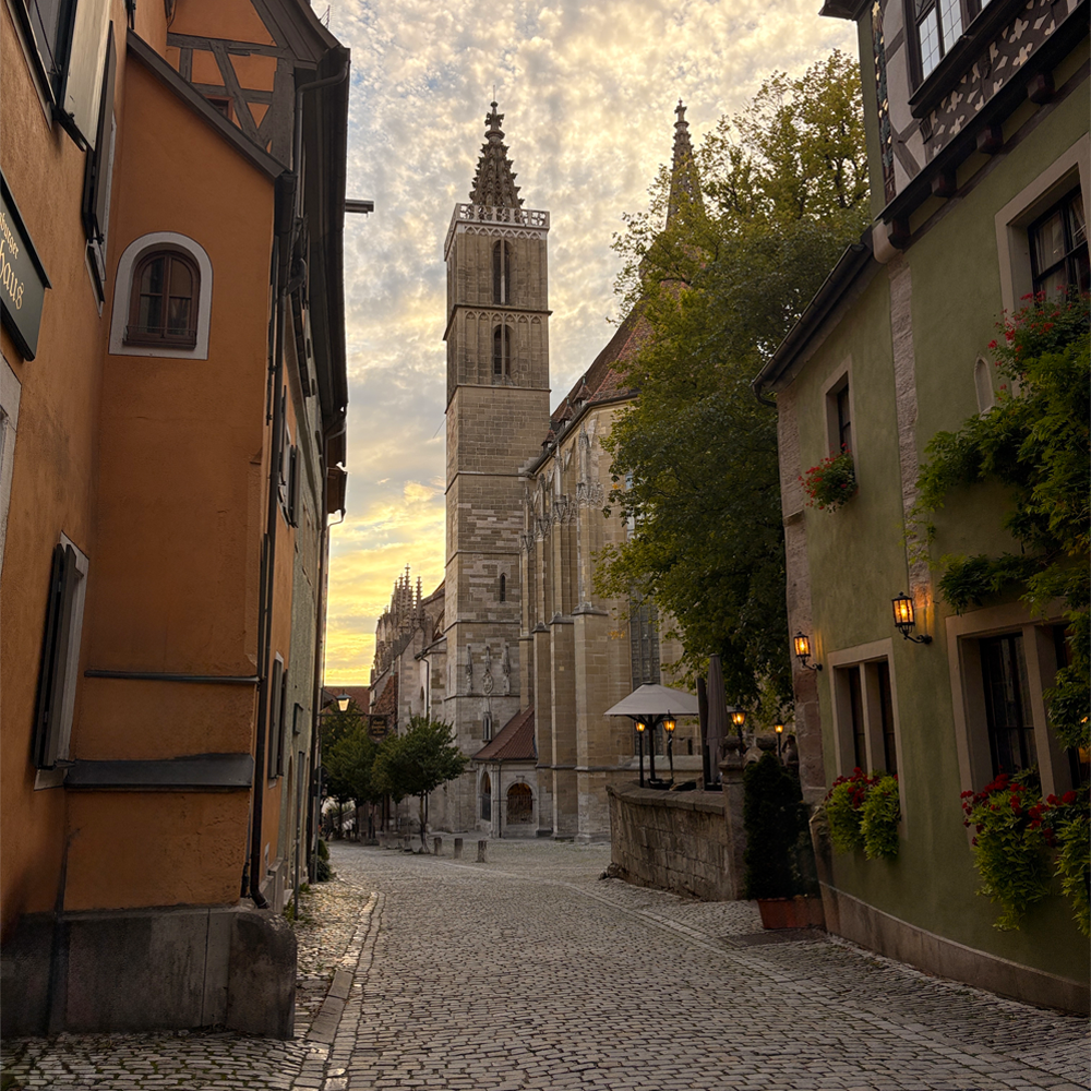 Ein lauer Sommerabend in Rothenburg ob der Tauber