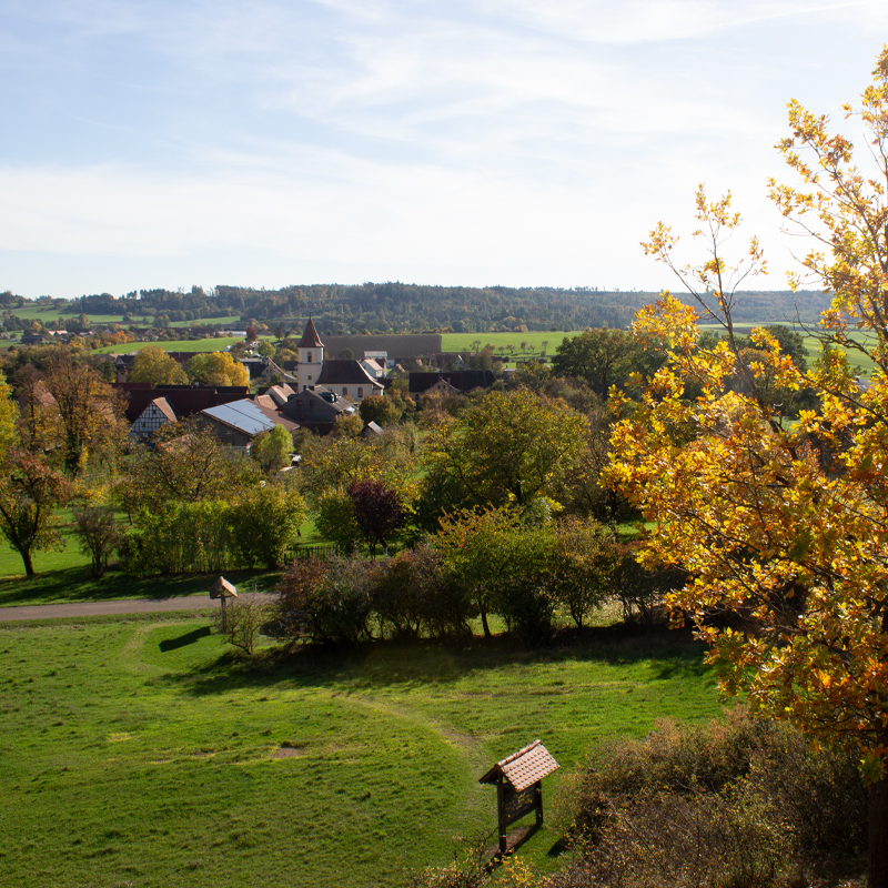 Herbstidylle in der Region an der Romantischen Straße